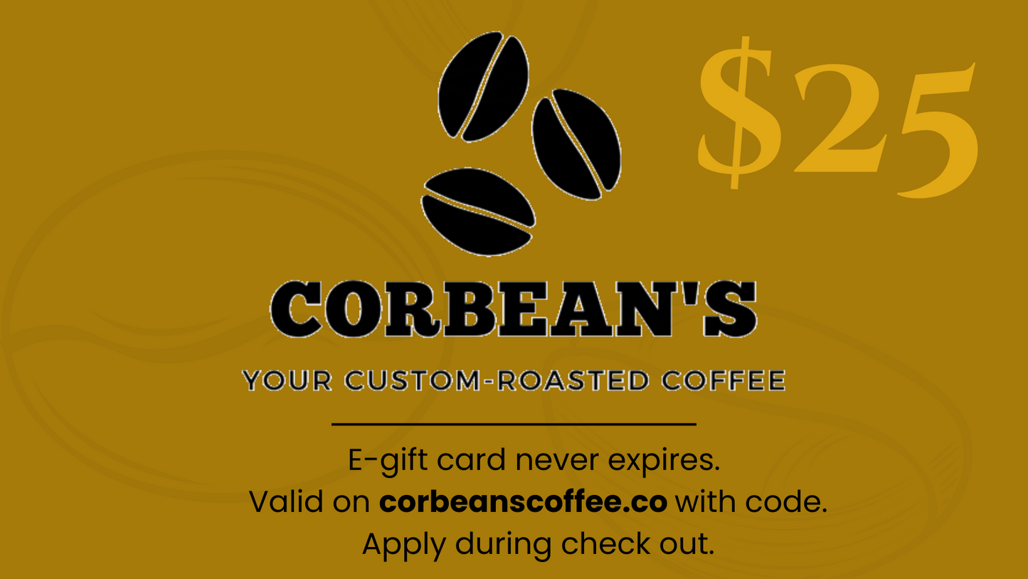 Corbean's Coffee E-Gift Card