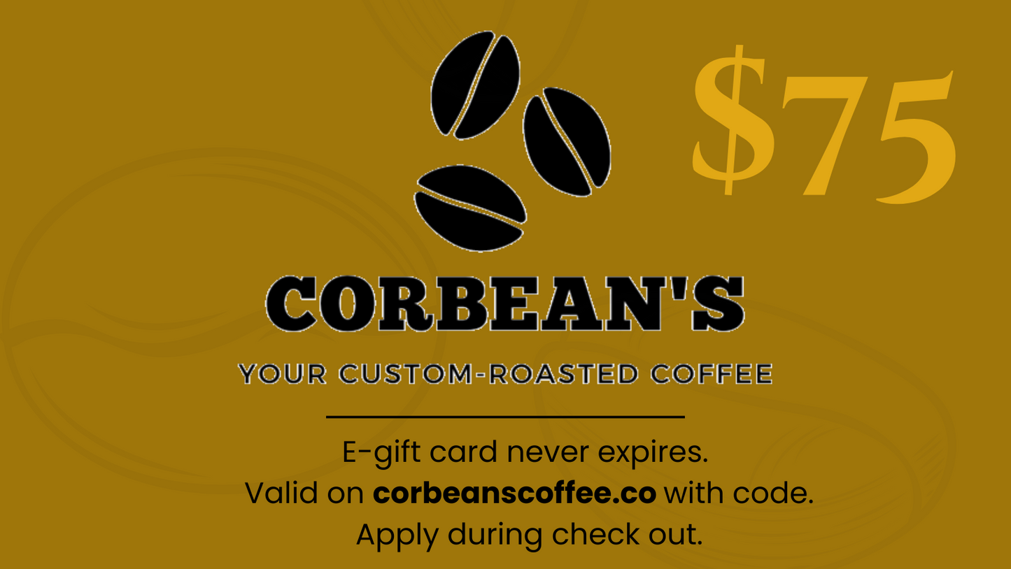 Corbean's Coffee E-Gift Card