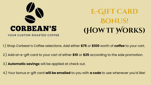 Corbean's Coffee E-Gift Card